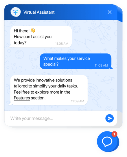 AI Chatbot widget for website