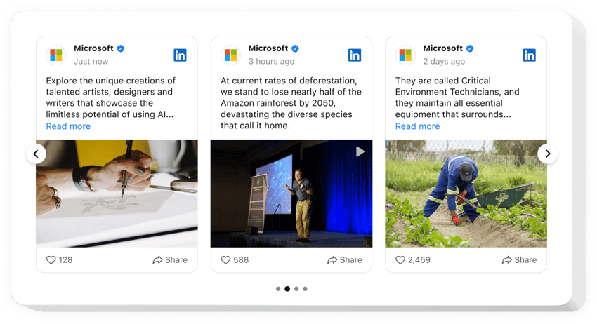  LinkedIn Feed widget for website