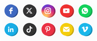 Social Media Icons widget for website
